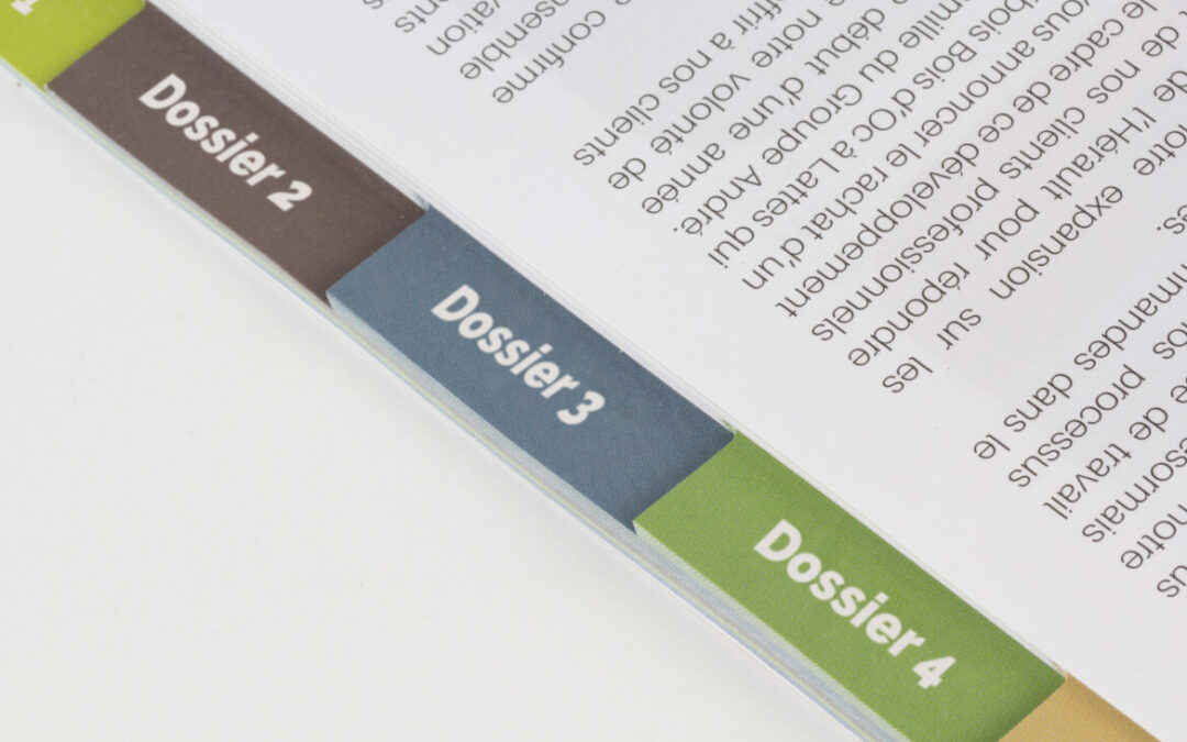 Brochures à onglets personnalisées